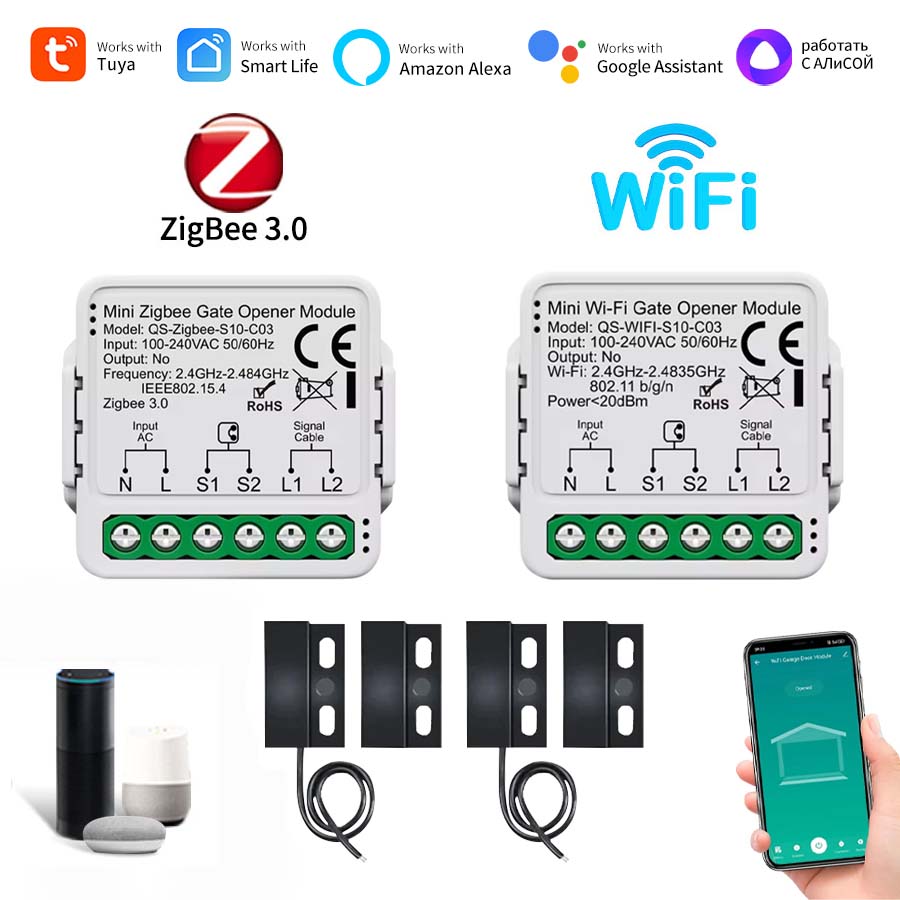 Turnstile Gate Access Control - Tuya WIFI/zigbee 3.0 Smart Garage Door
