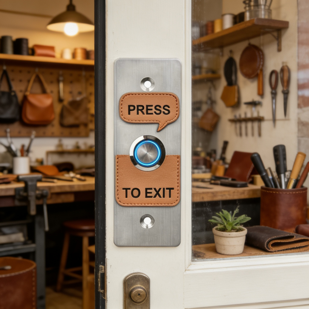 Exit Button Push To Release - Backlit Access Control Exit Button Push