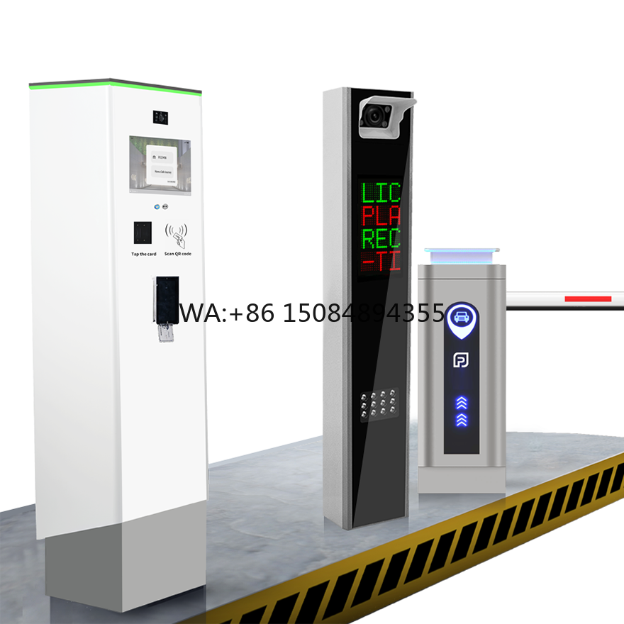 Gate Barrier Parking System - Ticket Bin Parking Booth Attendant Gate