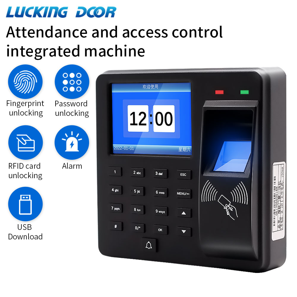 Biometric Time Attendance Machine - Biometric Fingerprint Access Control Intercom Time