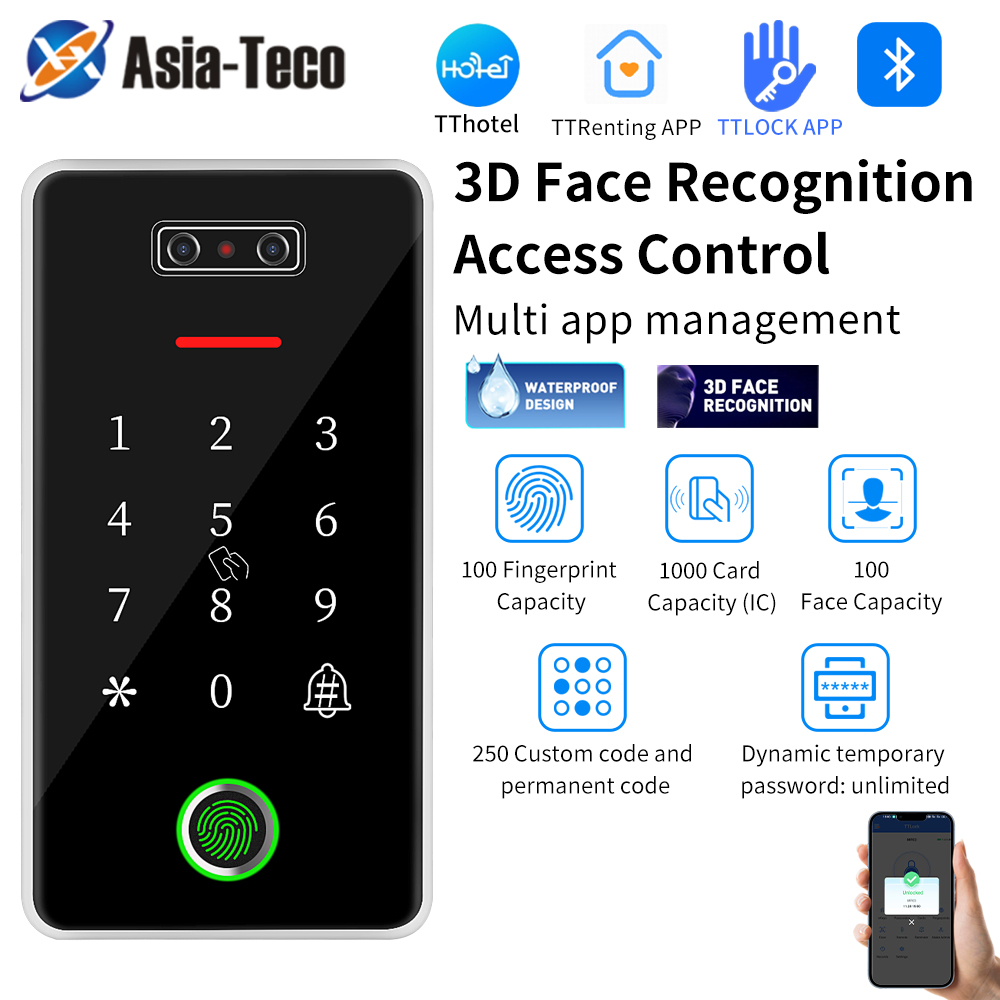 Door Access Control Keypad Rfid - TTLOCK Biometric 100 face 100 Fingerprint