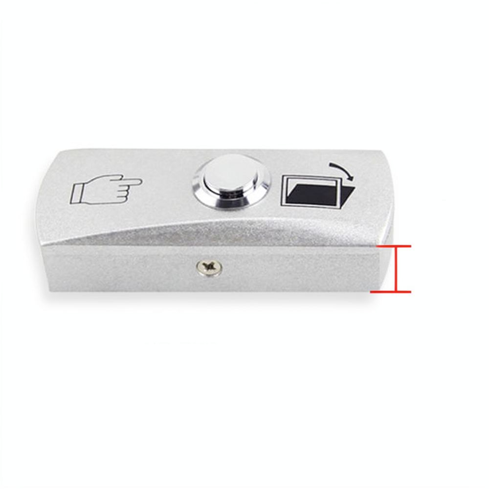 Exit Button Push To Release - Narrow Stainless Steel Metal Push Button