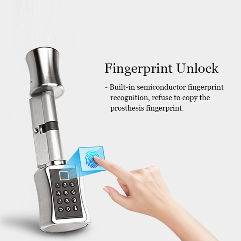 Fingerprint Smart Cylinder Loc - огляд і ціна Fingerprint Access Control Door