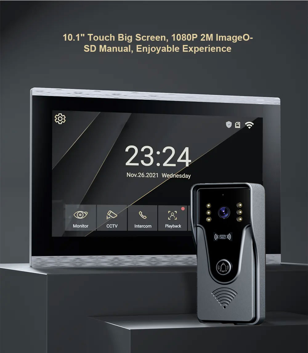 Tuya 1080P 10 Inch Color Touch - огляд і ціна Access Control System Rfid Kit