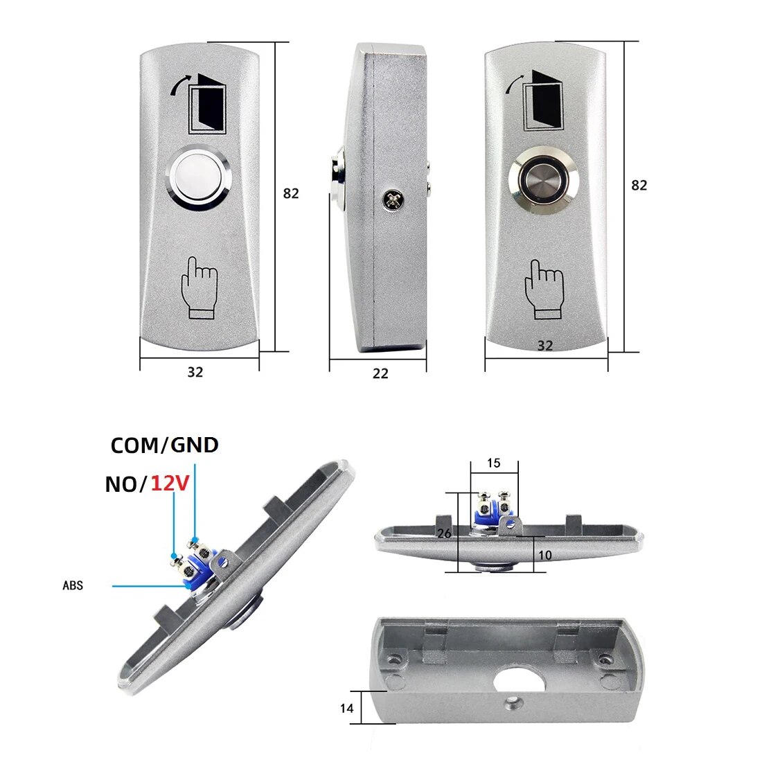 Access Button Door Exit Push S - огляд і ціна Exit Button Push To Release