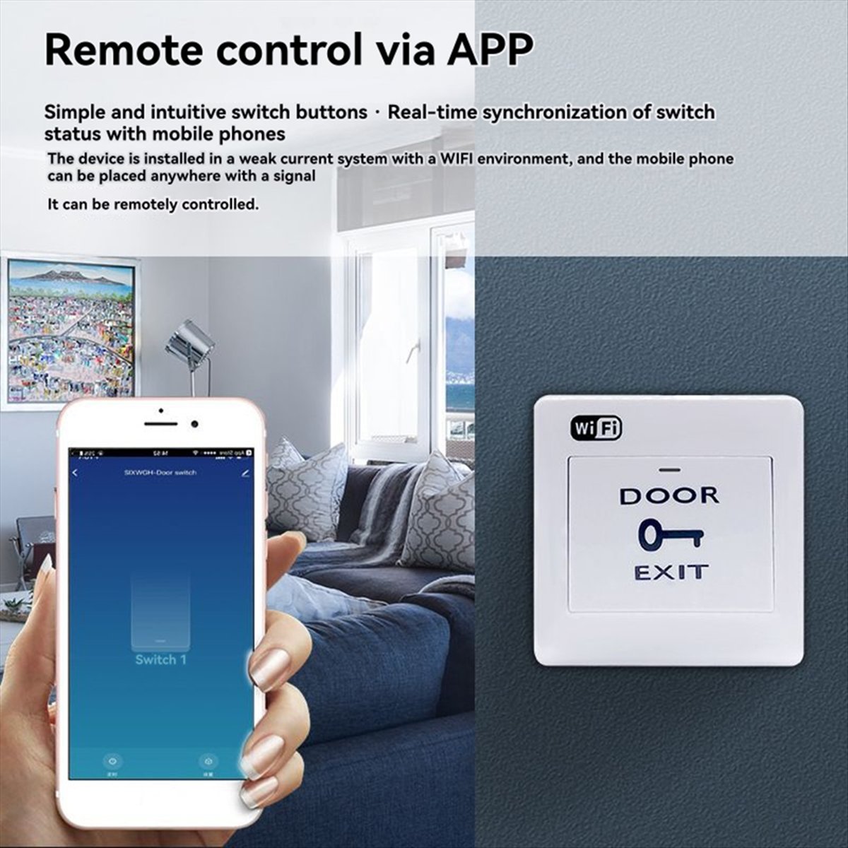 DT82 New Tuya Smart Life WiFi  - огляд і ціна Exit Button Push To Release