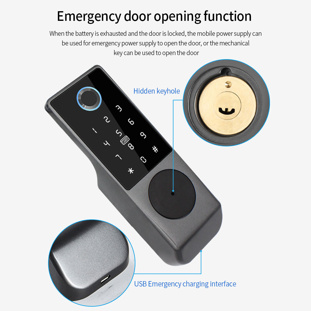 TUYA WIFI Smart Door Lock Fing - огляд і ціна Fingerprint Access Control Door