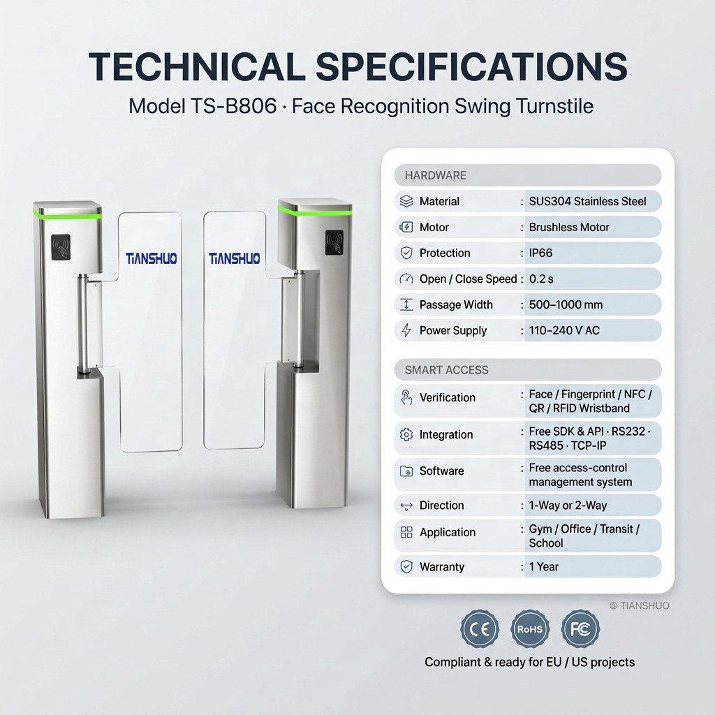 Swing Turnstile Gate Access Co - огляд і ціна Turnstile Gate Access Control