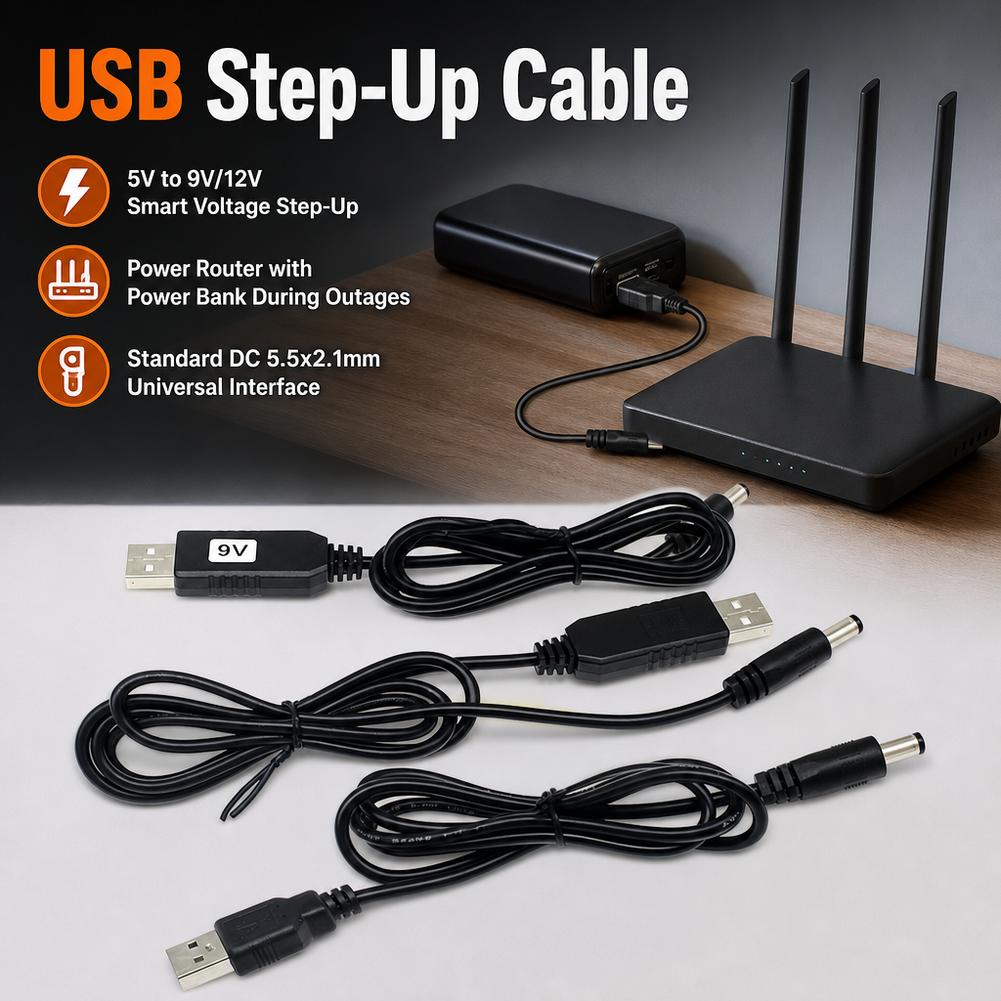 USB to DC Step-Up Cable 5V 9V  - огляд і ціна Access Control Power Supply 12V 5A