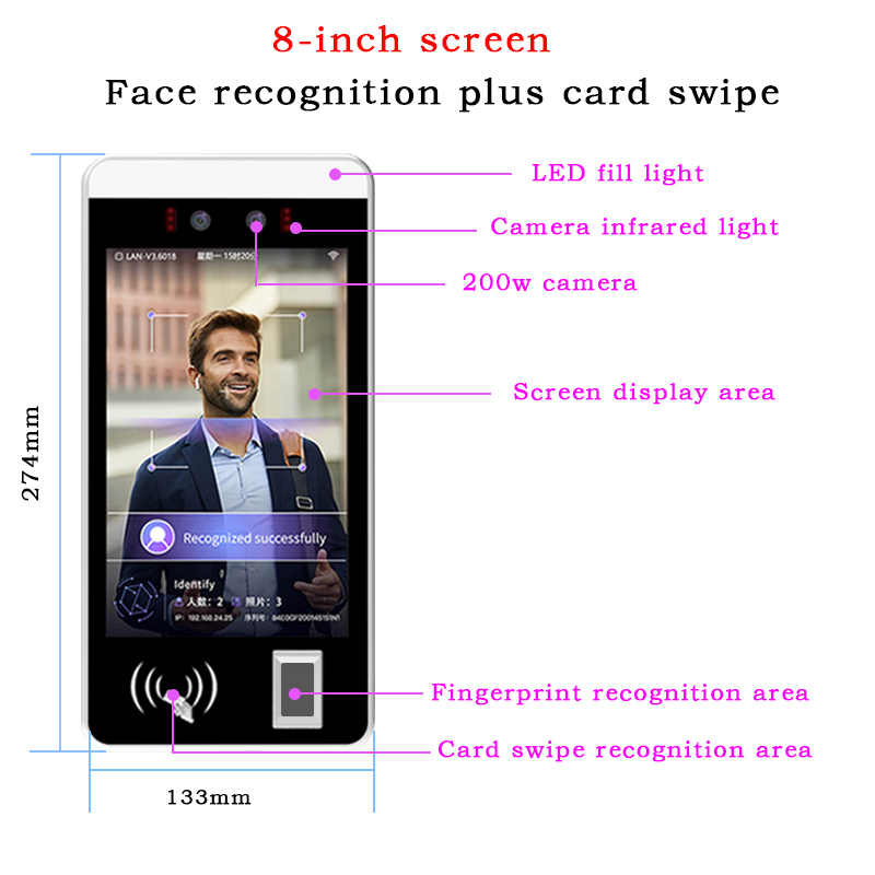 Biometric Face Recognition Sec - огляд і ціна Face Recognition Access Control Terminal