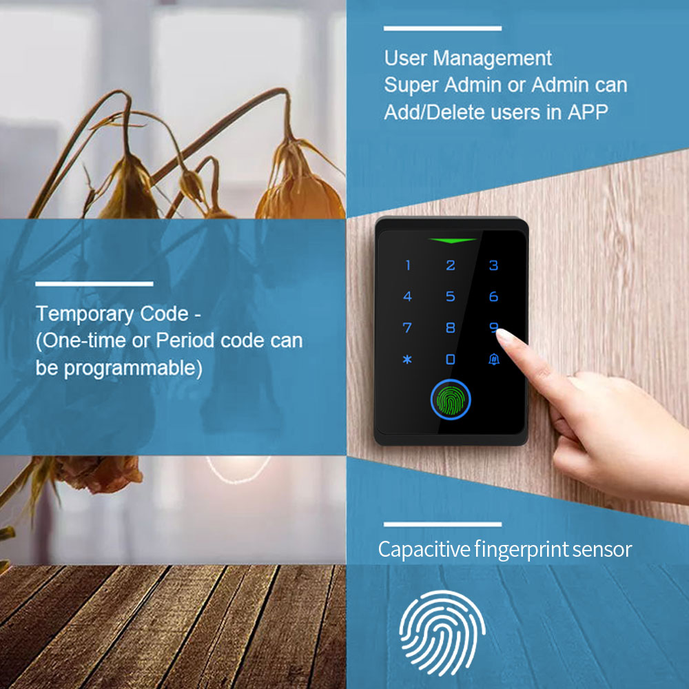 Tuya WIFI Fingerprint Access C - огляд і ціна Door Access Control Keypad Rfid