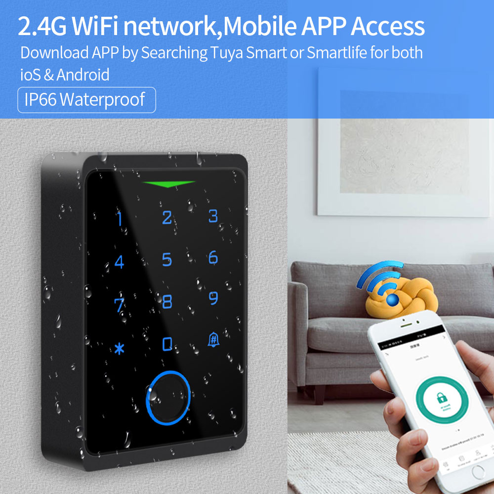 Tuya WIFI Fingerprint Access C - огляд і ціна Door Access Control Keypad Rfid