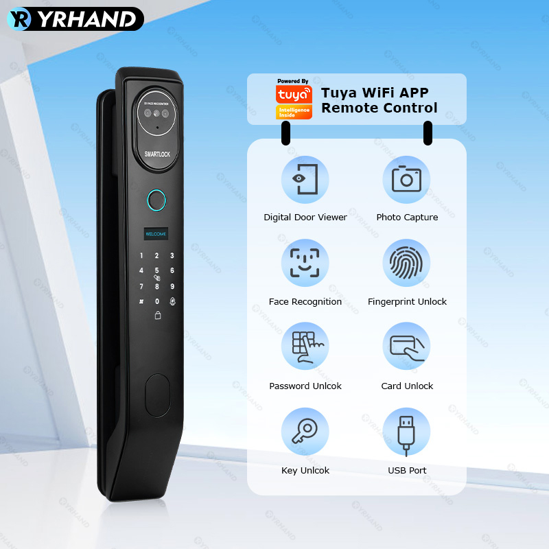 YRHAND V8 Tuya Wifi 3D Face Sm - огляд і ціна Fingerprint Access Control Door
