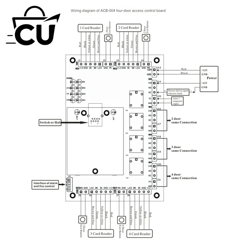 ACB-004 TCP/IP  Attendance Acc - огляд і ціна Access Control Board 4 Door